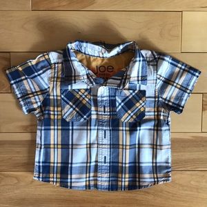 Joe Fresh boys size 3-6 months s/s shirt plaid